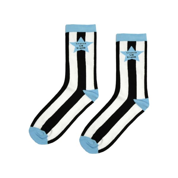 Unisex Adult United We Stand Star Socks White/Black/Blue 8 UK-11 UK