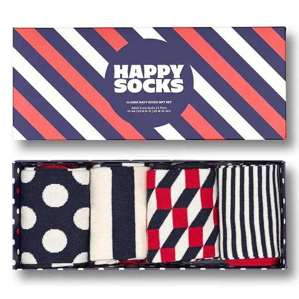 Happy Socks Puolisukat Classic Navys Gift Set 4 Parit Monivärinen EU 36-40 Mies