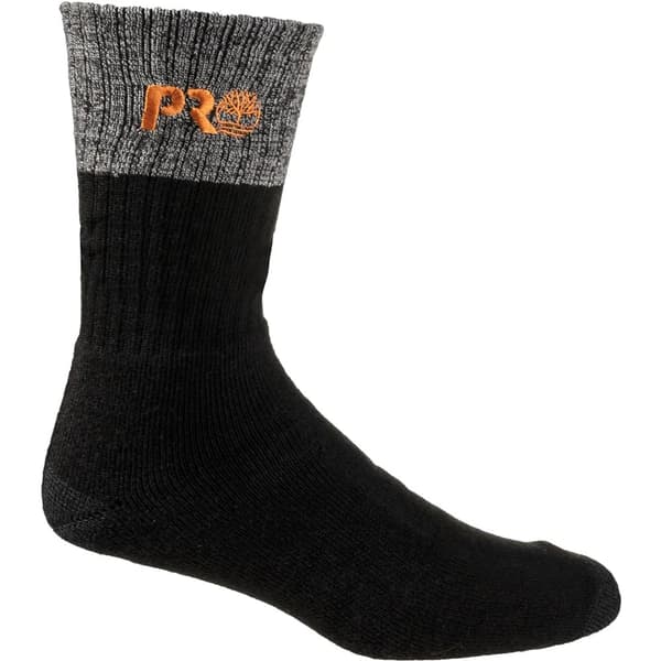Timberland Pro Mens Colour Block Cushioned Boot Socks (Pack of 2) Black L
