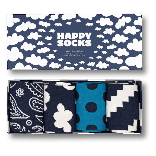 Happy Socks Halve Strømper Moody Bluess Gift Set 4 Par Flerfarvet EU 36-40 Mand