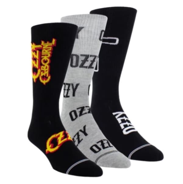 Ozzy Osbourne Assorted Crew Socks 3 Pack (One Size)