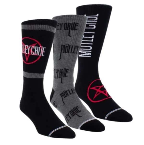 Motley Crue Assorted Crew Socks 3 Pack (One Size)