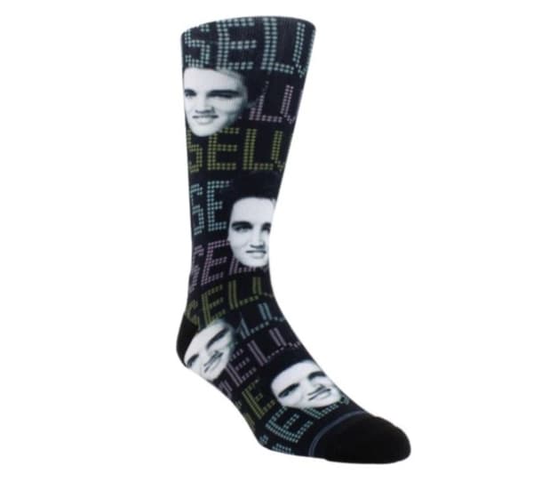 Elvis Faces Socks (One Size) - Dye Sublimation
