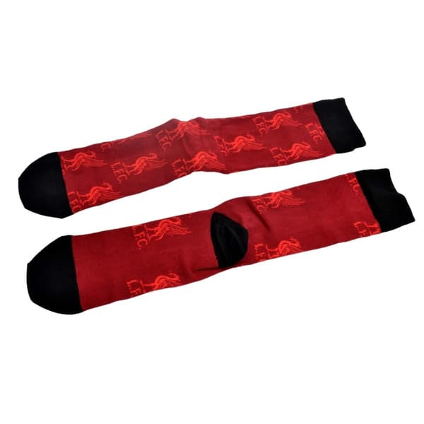 Liverpool FC Unisex Adult All-Over Print Socks Red/Black 4 UK-6.5 UK
