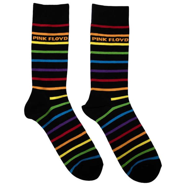 Pink Floyd Prism Stripes Band Logo Ankle Socks UK Size 7-11