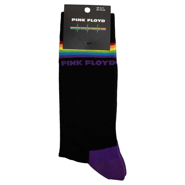 Pink Floyd Wide Stripes Band Logo Ankle Socks UK Size 7-11