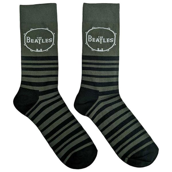 The Beatles Drum And Stripes Ankle Socks UK Size 7-11