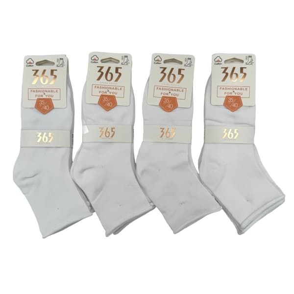 Strumpor DAM, vit, 12-pack