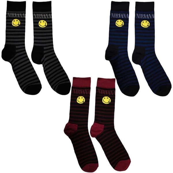 Nirvana Ankle Socks 3-pack: Smile Stripes (Size 39-45)