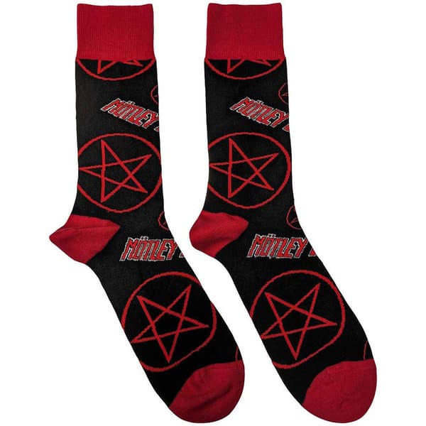 Motley Crue Logos And Pentagrams Ankle Socks S