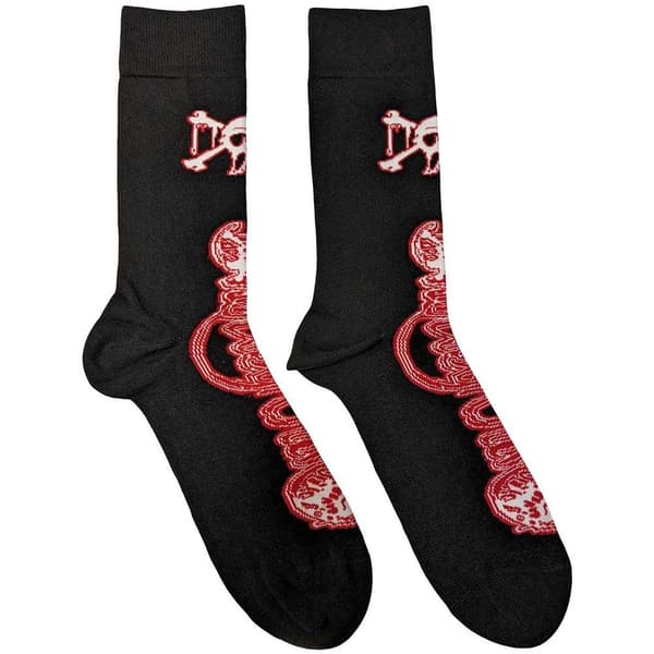 Motley Crue Unisex Adult Feelgood Socks Black/Red 7 UK-11 UK