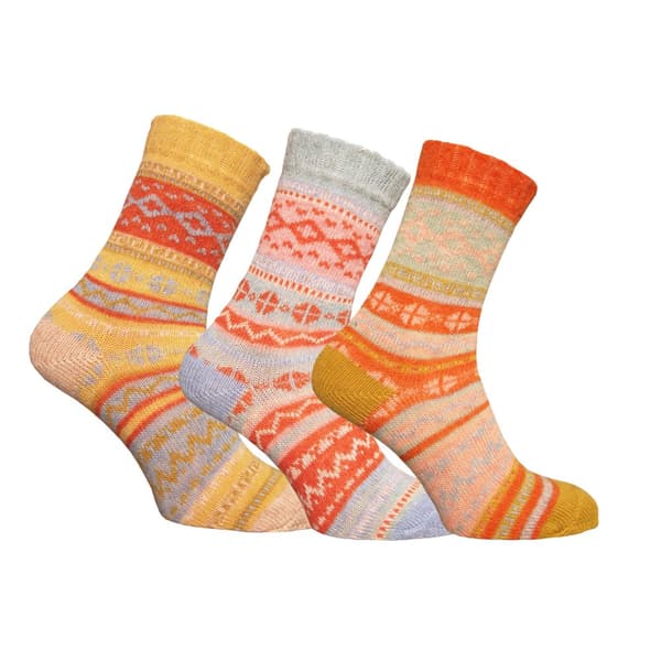 Simply Essentials Womens/Ladies Alpaca Wool Blend Nordic Socks (Pack Of 3)
