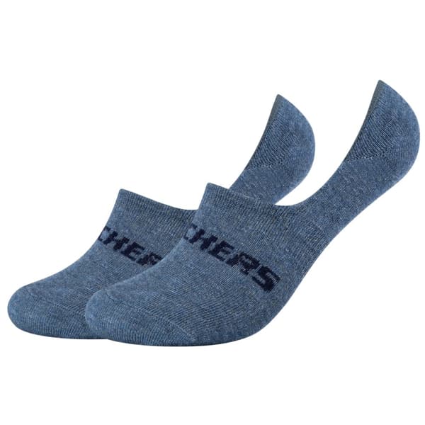 Skechers 2PPK Mesh Ventilation Footies Socks SK44008-5500, Unisex, Sokker, Blå