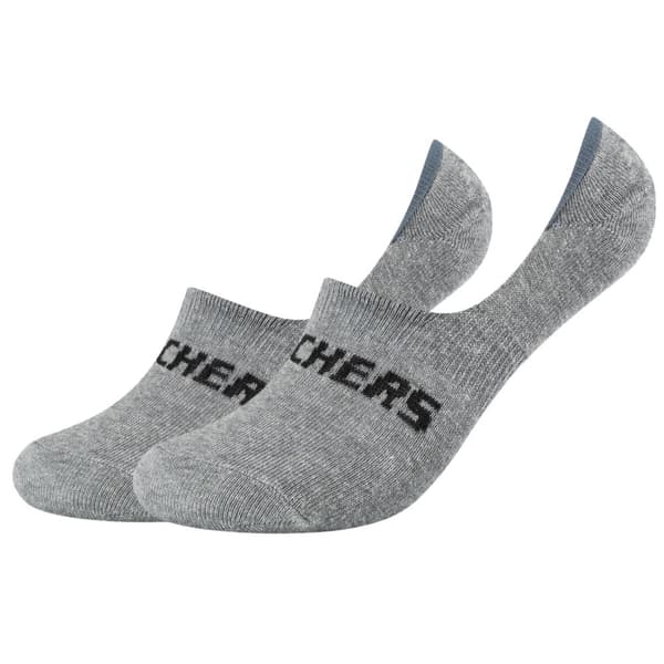 Skechers 2PPK Mesh Ventilation Footies Socks SK44008-9300, Unisex, Strumpor, Grå Grey 43-46