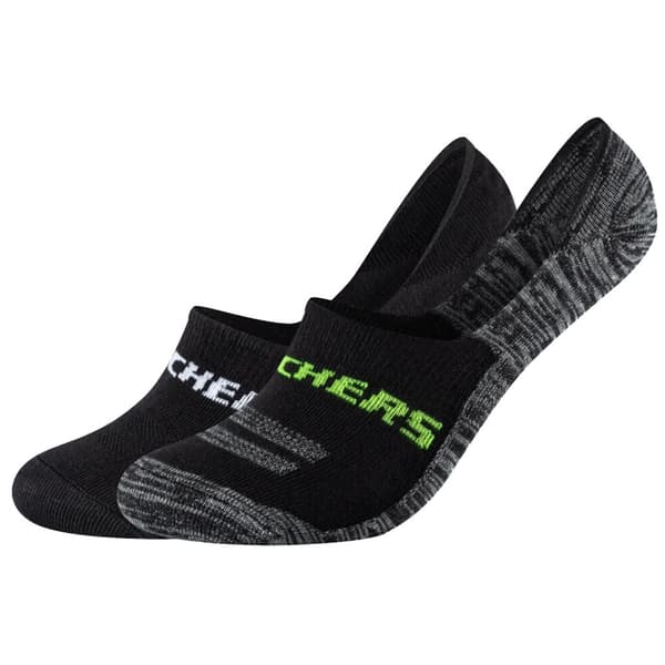 Skechers 2PPK Mesh Ventilation Footies Socks SK44008-9997, Unisex, Strumpor, Svart