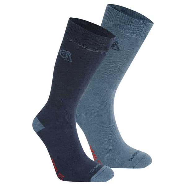 Craghoppers Nosilife Twin Pack Half Pitkät Sukat Sininen EU 43-47 Mies