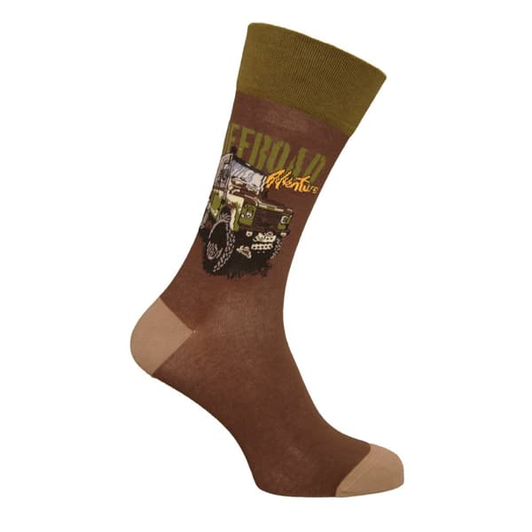 Simply Essentials Boys Toys Mens Safari Truck Socks