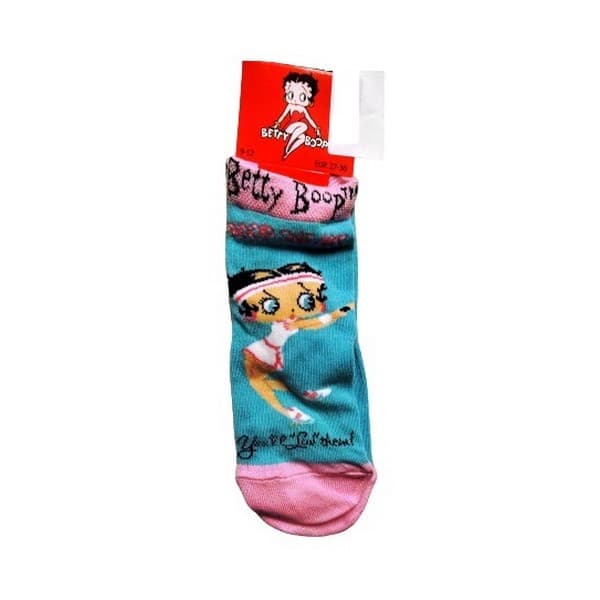 Betty Boop Childrens/Kids Socks Blue 4 UK-5.5 UK