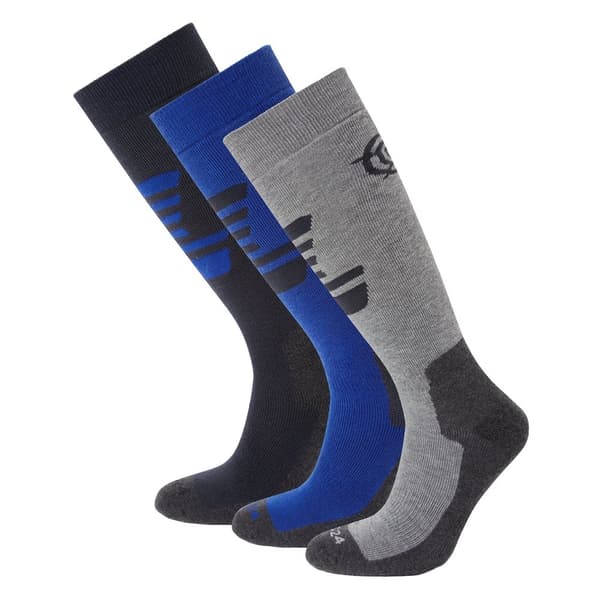 TOG24 Bergenz skidstrumpor för herrar (3-pack) Dark Indigo/Royal Blue/Light Grey 7 UK-11 UK