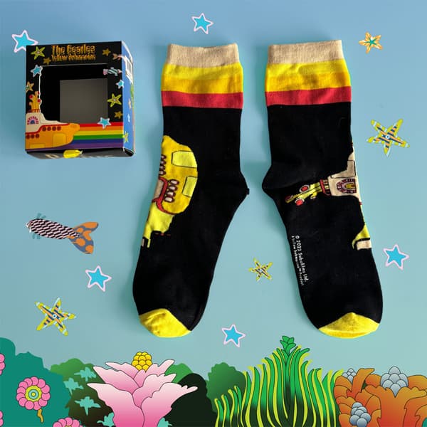 The Beatles Yellow Submarine Ankle Socks UK Size 5-11