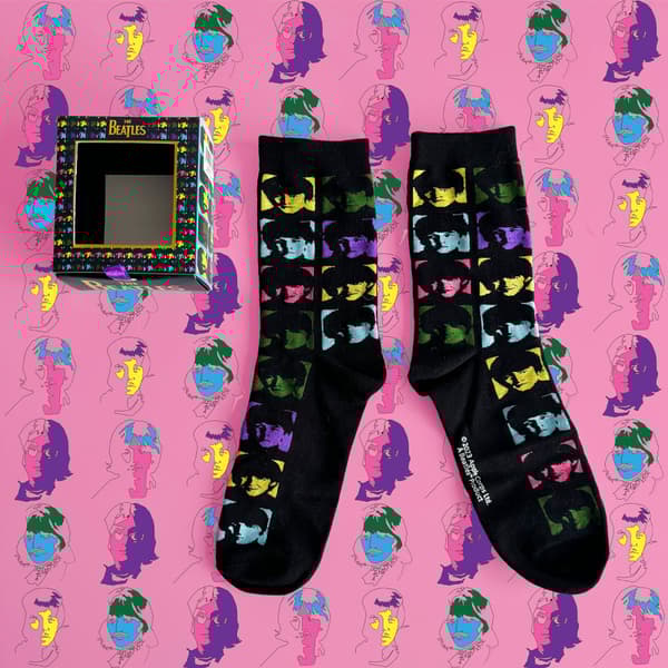The Beatles Neon Faces Ankle Socks UK Size 5-11
