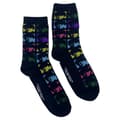 Miniatyrbild 2 av 4: The Beatles Neon Faces Ankle Socks UK Size 5-11