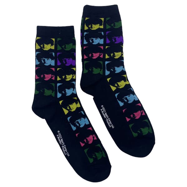 The Beatles Neon Faces Ankle Socks UK Size 5-11
