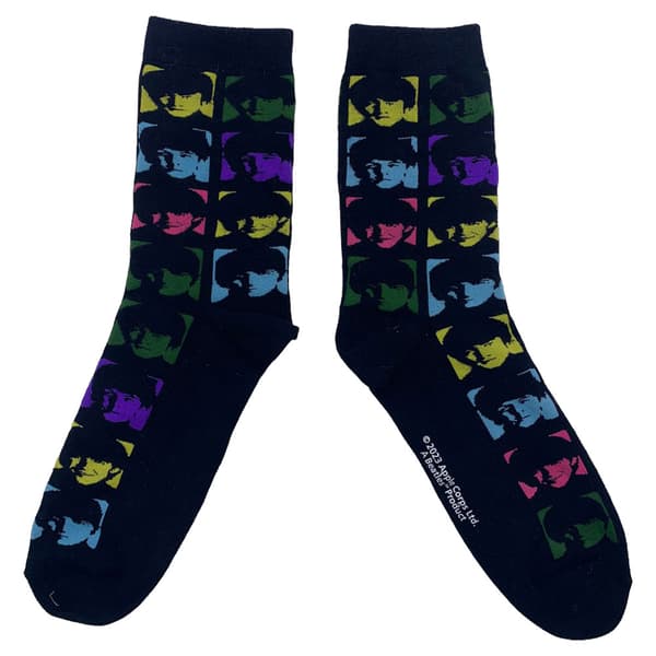 The Beatles Neon Faces Ankle Socks UK Size 5-11