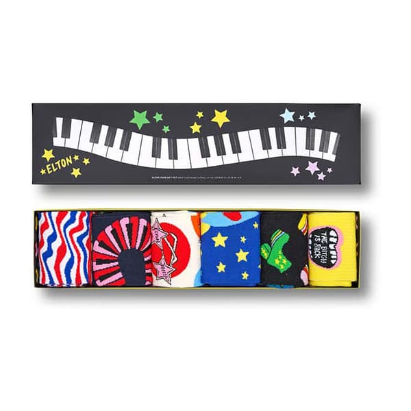 Happy Socks Elton John Gift Half Långa Strumpor 6 Par Flerfärgad EU 41-46 Man