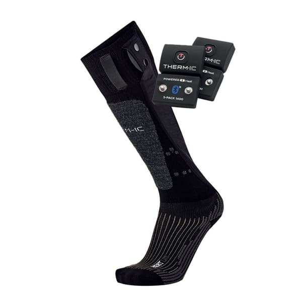 Therm-ic Powersock Set Heat Heated+s-pack 1400b Bluetooth Batteries Lange Sokker  EU 35-38 Mand