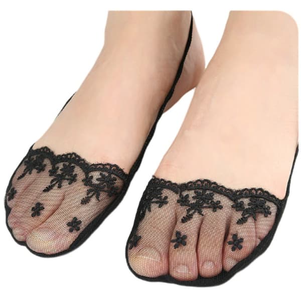 INF 3 par osynliga båtsockor med spetsdesign