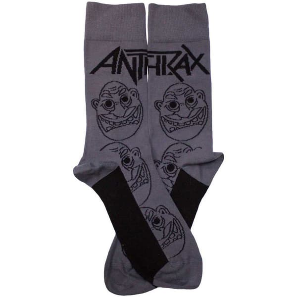 Anthrax Faces Pattern Mono Ankle Socks UK Size 7-11