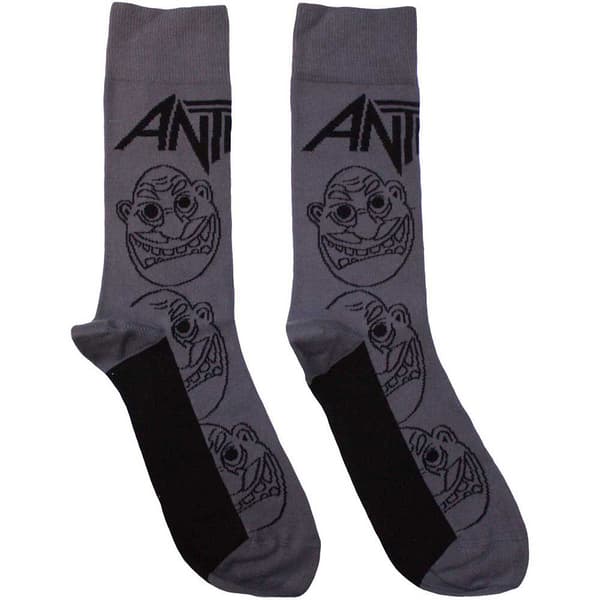 Anthrax Faces Pattern Mono Ankle Socks UK Size 7-11