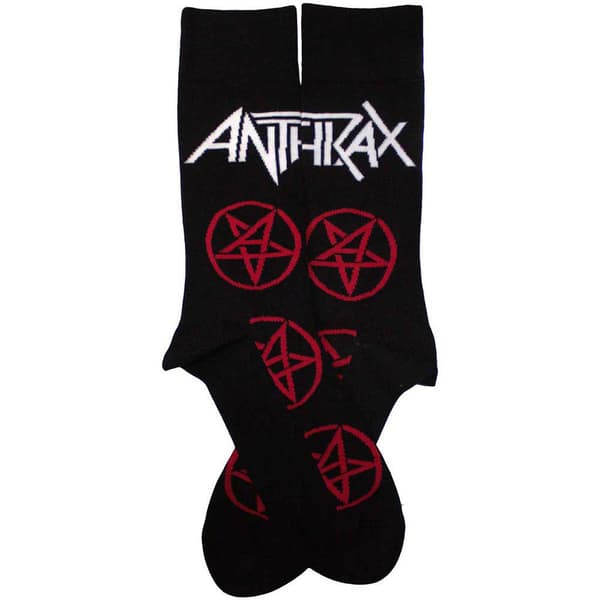 Anthrax Pentathrax Logo Pattern Ankle Socks UK Size 7-11