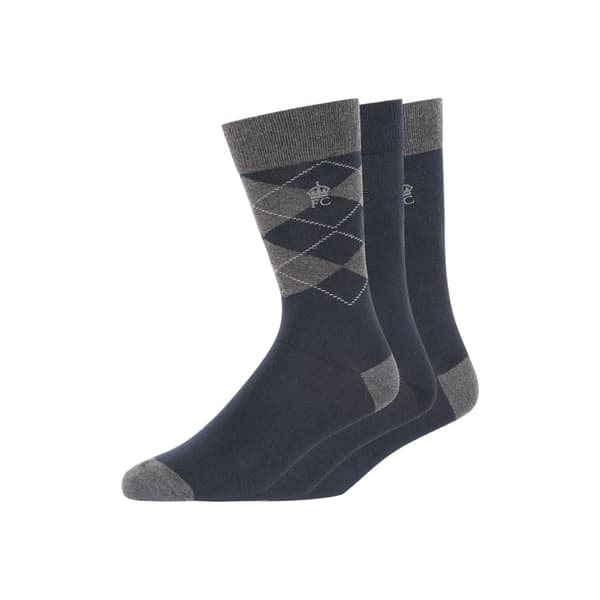 French Connection Unisex-voksenstrømper til voksne (pakke med 3) Marine/Charcoal 7 UK-11 UK