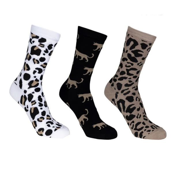 Trespass Womens/Ladies Cinco Animal Print Socks (Pack of 3)