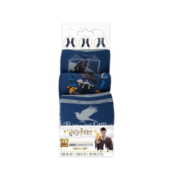 Harry Potter - Strumpor - Ravenclaw 3-Pack