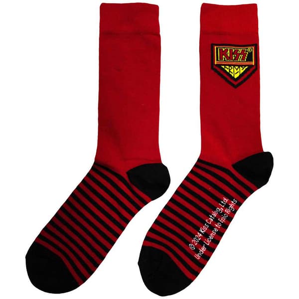 KISS Clasic Band Logo Ankle Socks UK Size 6-11