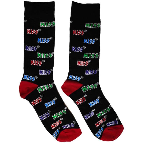 KISS Coloured Logos Pattern Ankle Socks UK Size 7-11