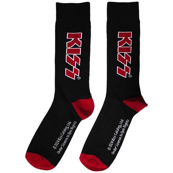 KISS Red Band Logo Ankle Socks UK Size 6-11
