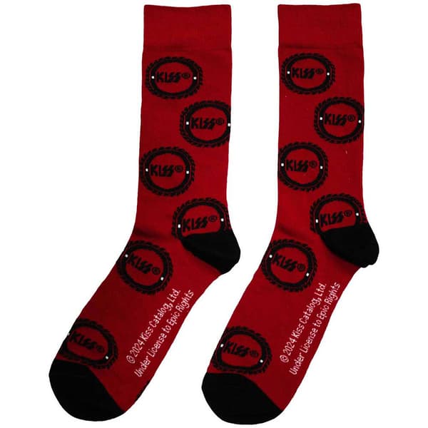 KISS Buzzsaw Band Logo Pattern Ankle Socks UK Size 6-11