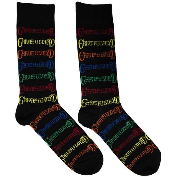 Grateful Dead Coloured Logos Pattern Ankle Socks UK Size 6-11