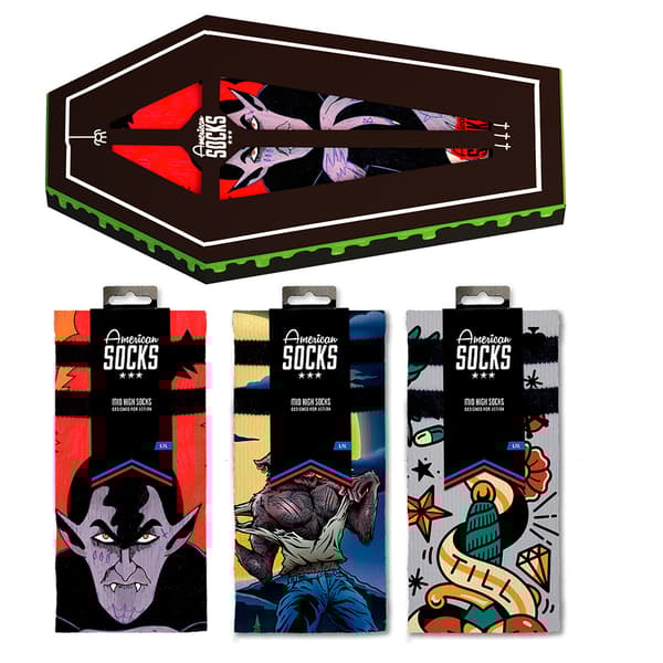 American Socks Coffin Gift Strumpor  EU 36-41 Man