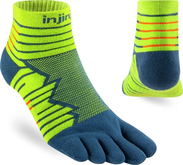 tåstrumpor löpning, INJINJI ULTRA RUN MINI-CREW Moss