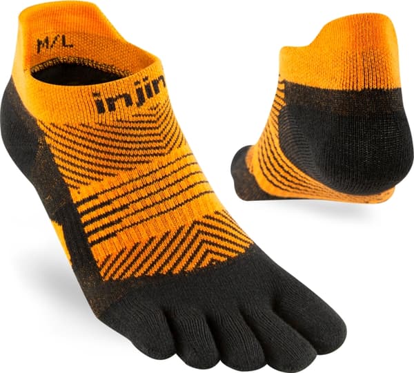 INJINJI WOMENS RUN LIGHTWEIGHT NO-SHOW Tiger, tåstrumpor löpning XS/S (35-40)