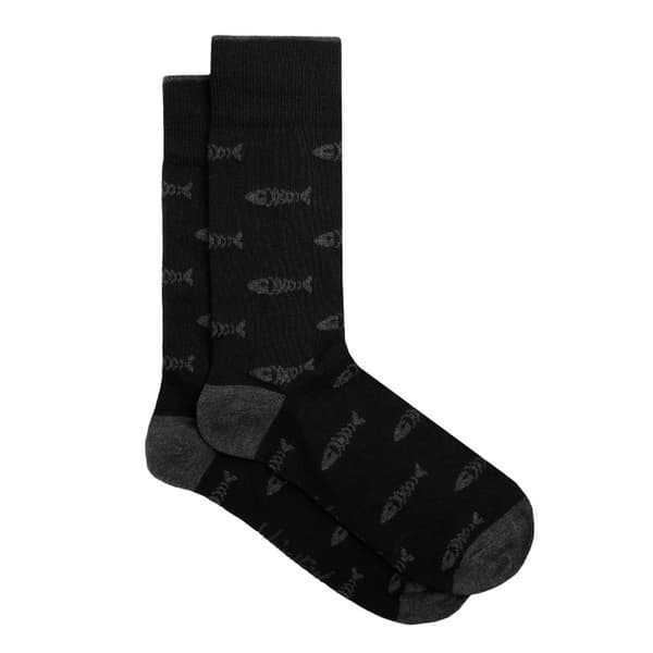 Weird Fish Mens Ronan Bone Socks (Pack of 3)