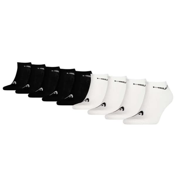 Unisex strumpor - HEAD - Paket med 9 - Svart/vit - Blandning av mjuka material med bomull