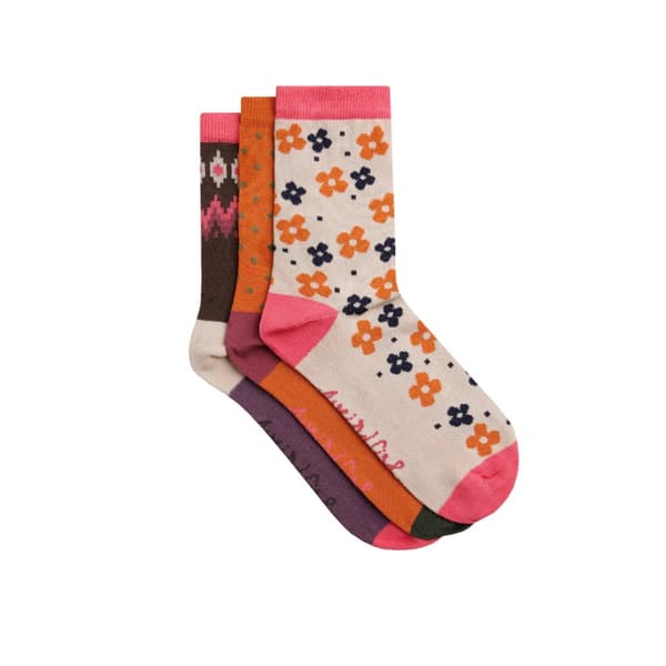 Weird Fish Womens/Ladies Parade Patterned Socks (Pack of 3)