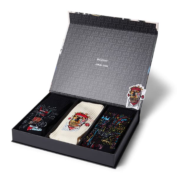 Jimmy Lion Athletic Basquiat Ii Crew-sukat 3 Parit Valkoinen,Musta EU 41-46 Mies