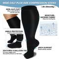 Miniatyrbild 2 av 4: INF Plus Size Kompressionsstrumpor - Svart